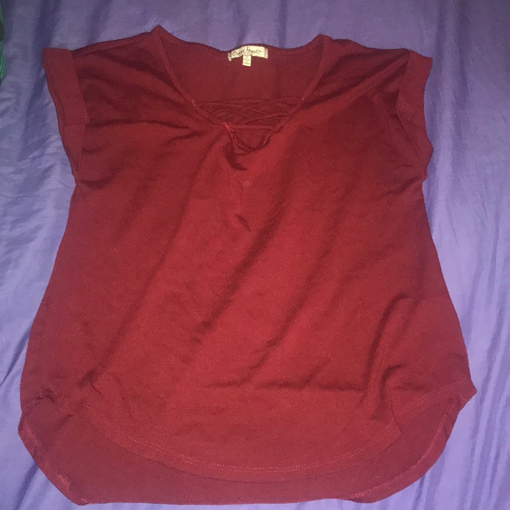 Burgundy blouse